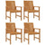 Garden Dining Chairs 4 pcs Solid Wood Acacia