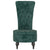 High Back Chair Dark Green Velvet Button Design