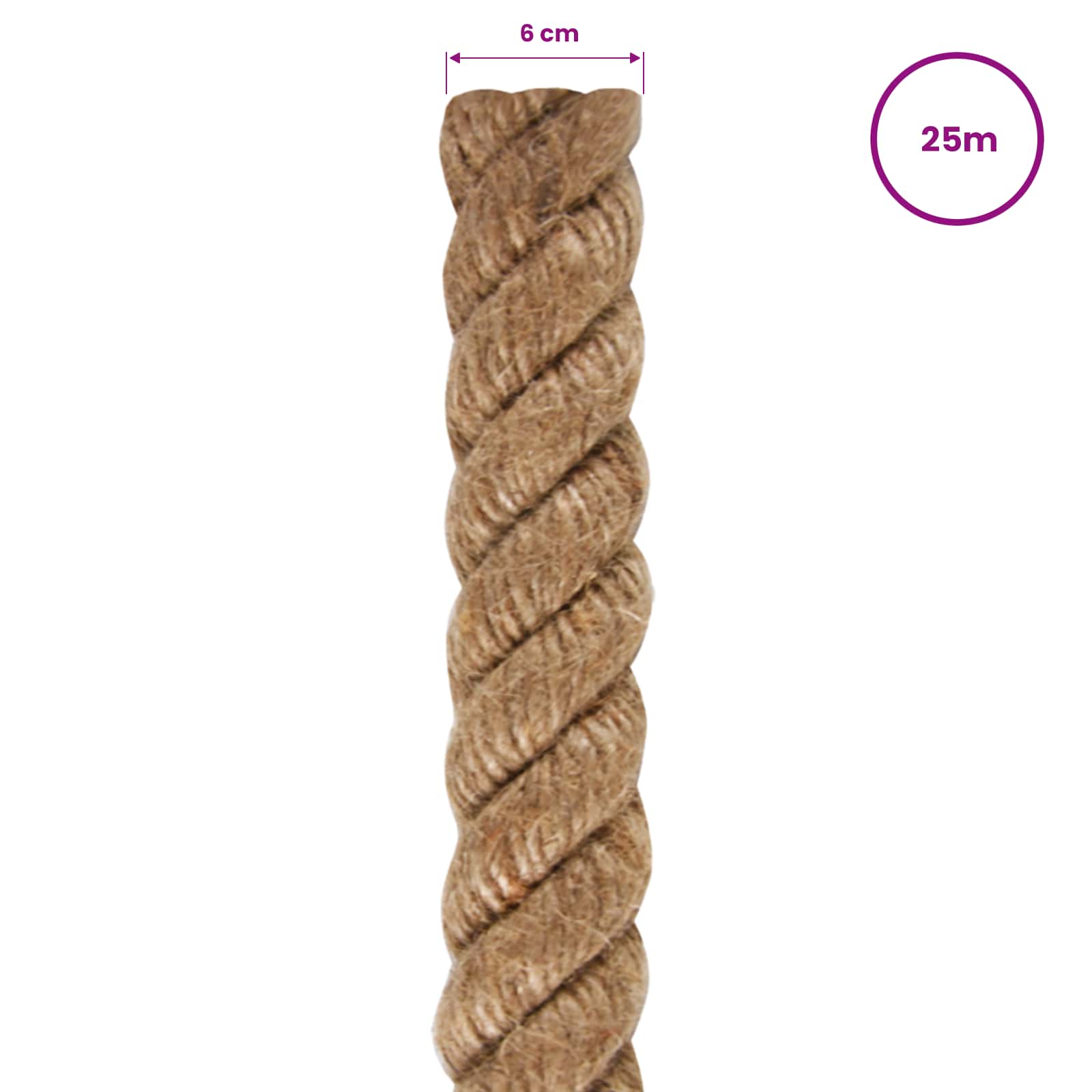 Jute Rope 25 m Long 6 mm Thick