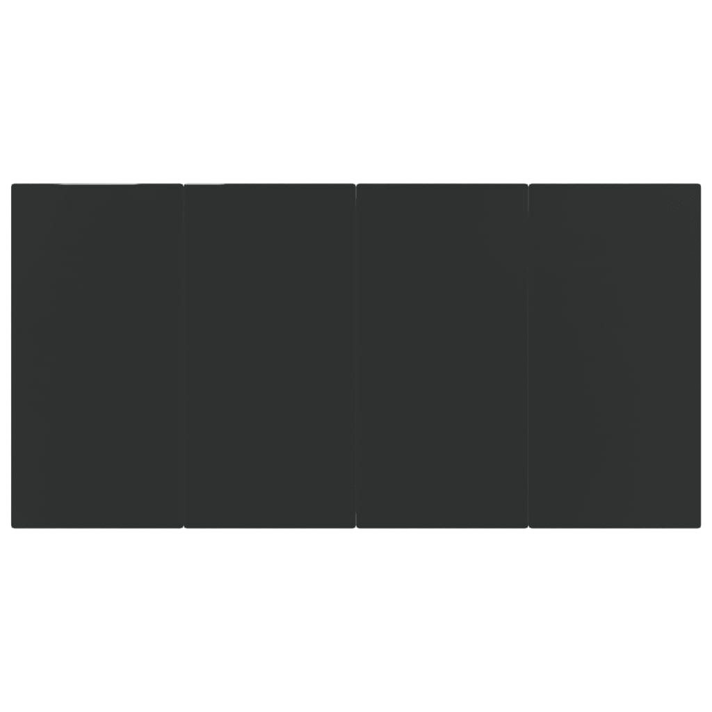 5 Piece Garden Dining Set with Cushions Grey and Black