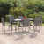 7 Piece Garden Dining Set Grey Poly Rattan