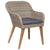 5 Piece Garden Dining Set with Cushions Brown
