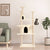 Cat Tree with Sisal Scratching Posts Cream 166 cm