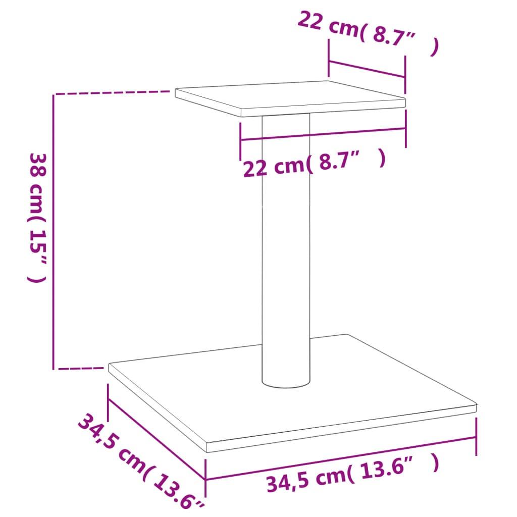 Cat Scratching Post with Platform Light Grey 38 cm