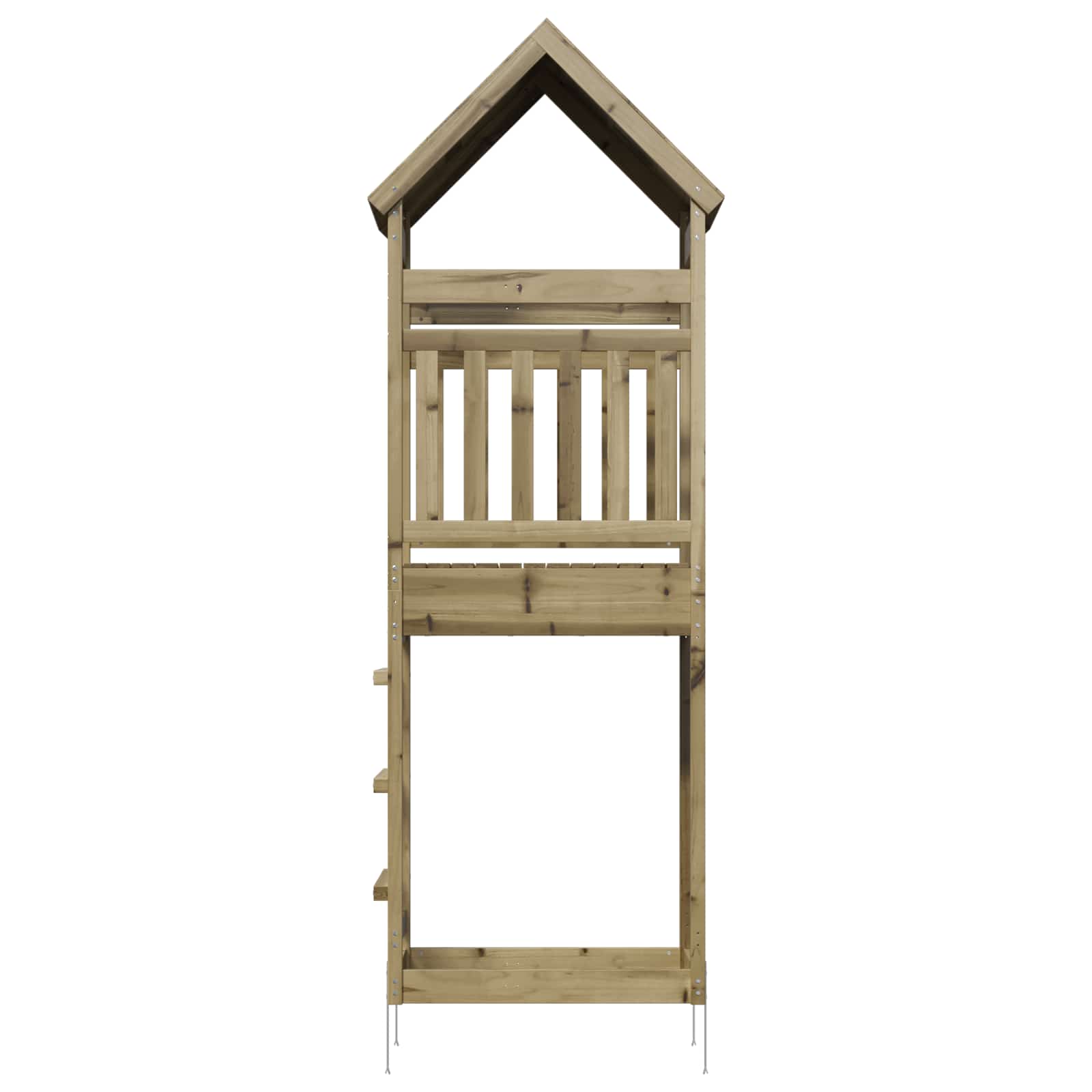 Outdoor Play Tower Natural Solid Impregnated Pinewood
