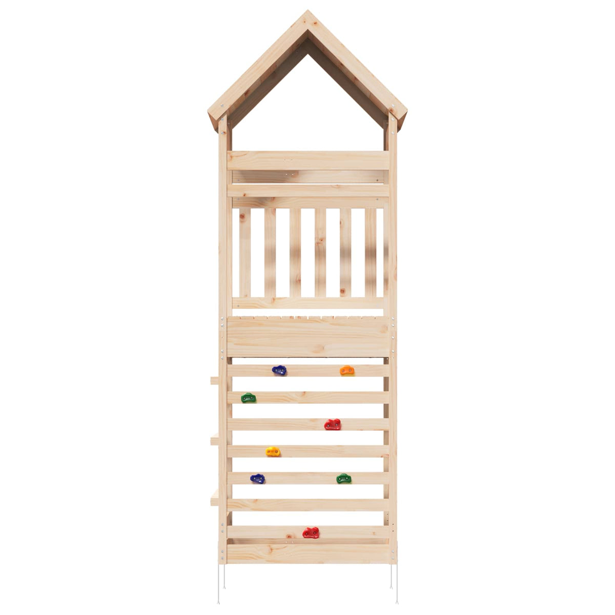 Outdoor Play Tower Natural 53 x 85 x 264 cm Solid Pine Wood
