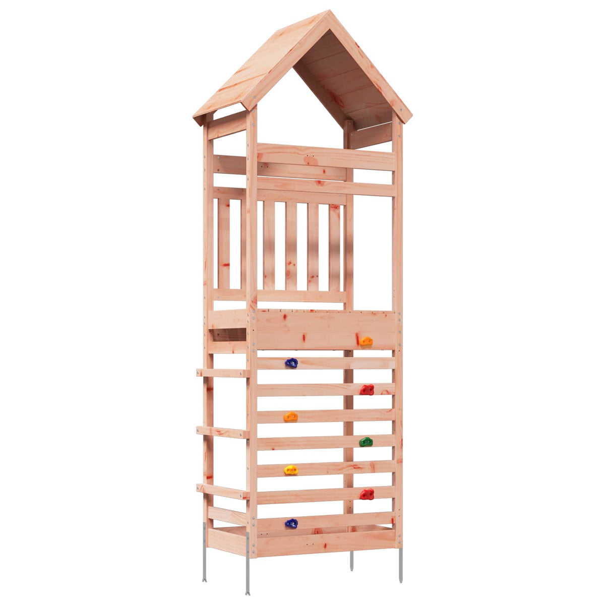 Outdoor Play Tower Natural 53 x 85 x 264 cm Solid Douglas Wood
