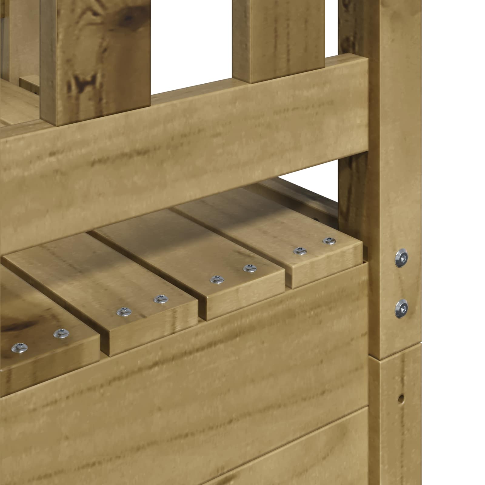 Outdoor Play Tower Natural Solid Impregnated Pinewood
