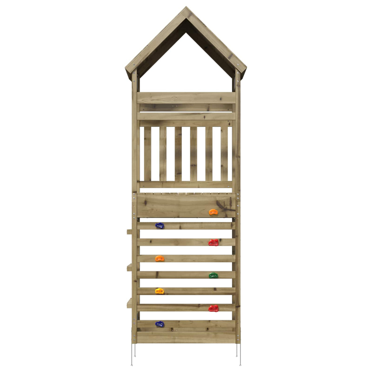Outdoor Play Tower Natural Solid Impregnated Pinewood