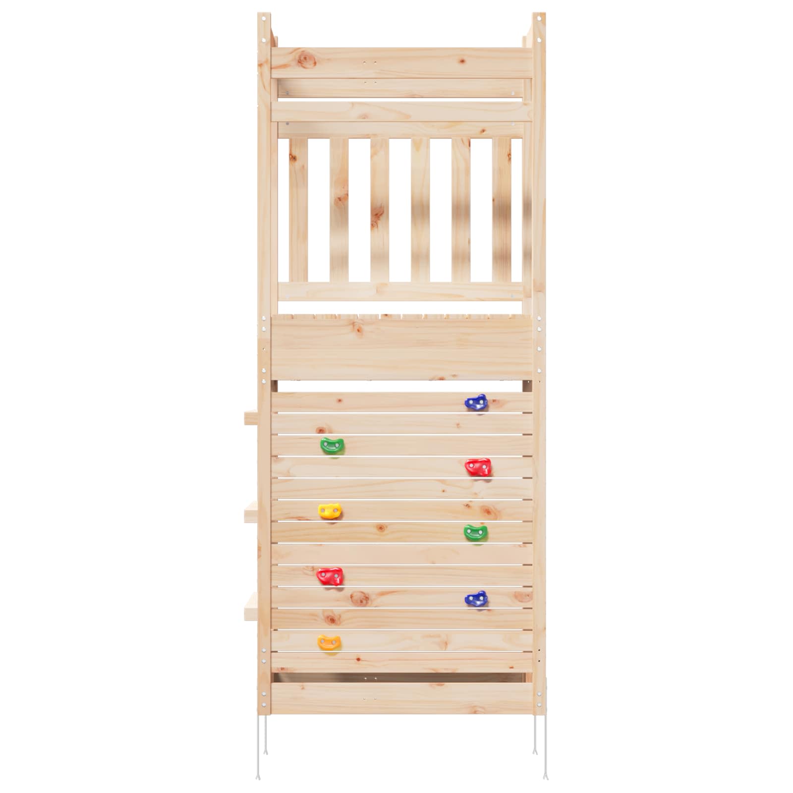 Outdoor Play Tower Natural 85 x 53 x 207 cm Solid Pine Wood