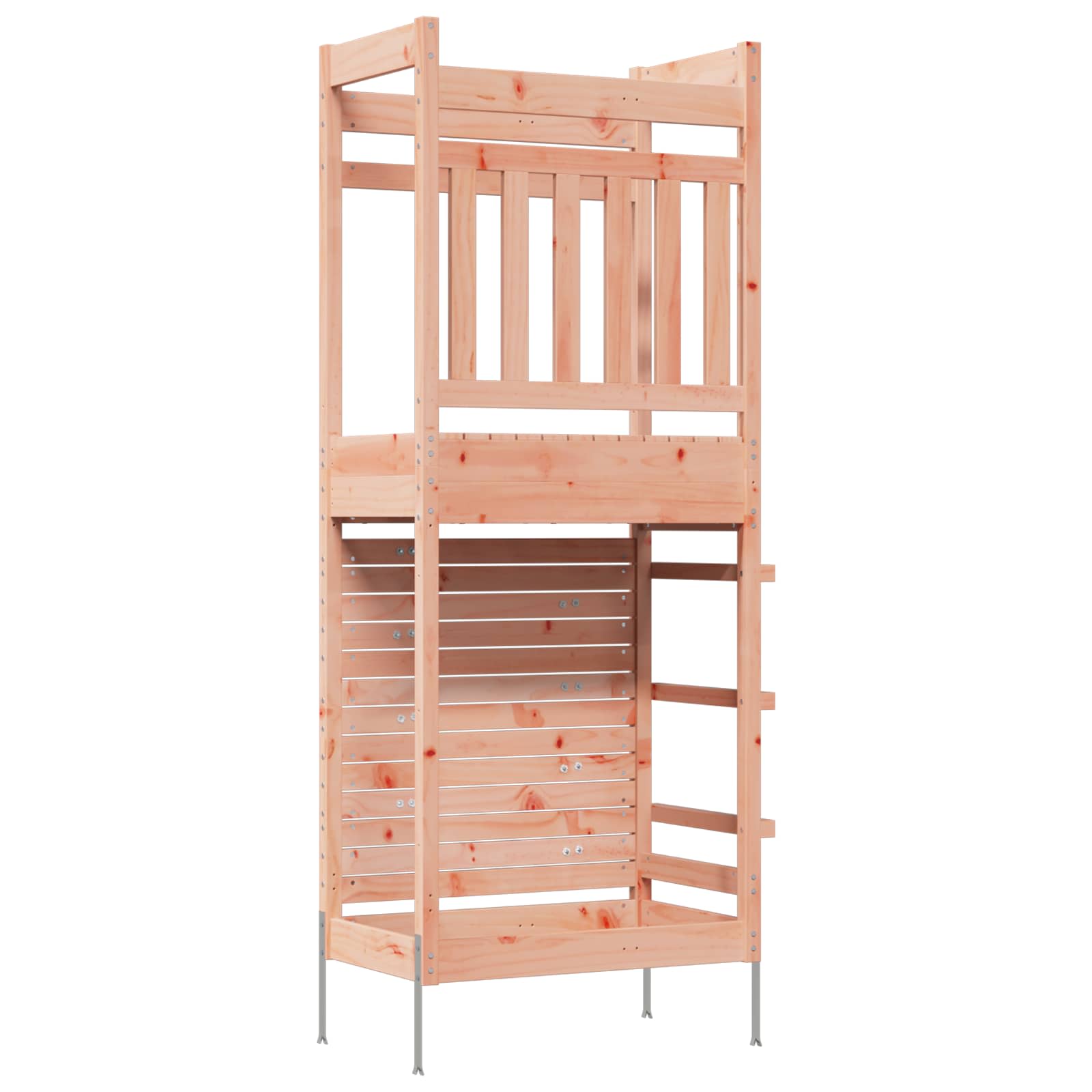 Outdoor Play Tower Natural 85 x 53 x 207 cm Solid Douglas Wood