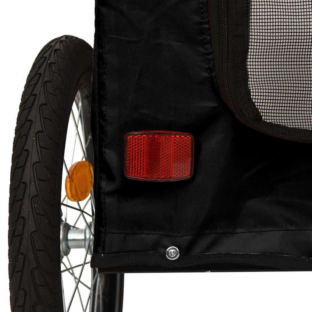 Pet Bike Trailer Black Oxford Fabric and Iron