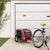 Pet Bike Trailer Red and Grey Oxford Fabric and Iron