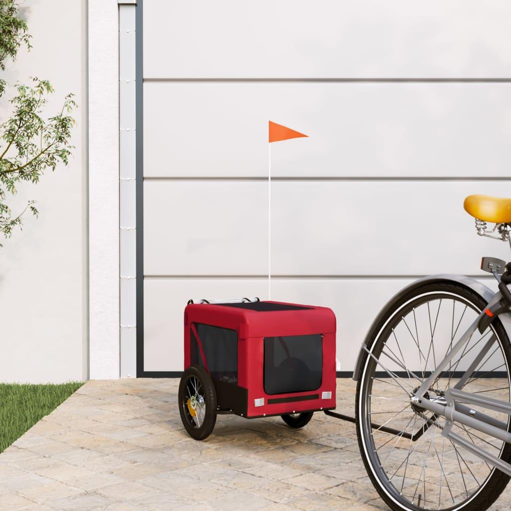 Pet Bike Trailer Red and Black Oxford Fabric&Iron