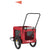 Pet Bike Trailer Red and Black Oxford Fabric and Iron