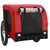 Pet Bike Trailer Red and Black Oxford Fabric and Iron