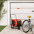 Pet Bike Trailer Orange and Black Oxford Fabric and Iron