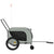 Pet Bike Trailer Grey and Black Oxford Fabric and Iron