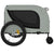 Pet Bike Trailer Grey and Black Oxford Fabric and Iron