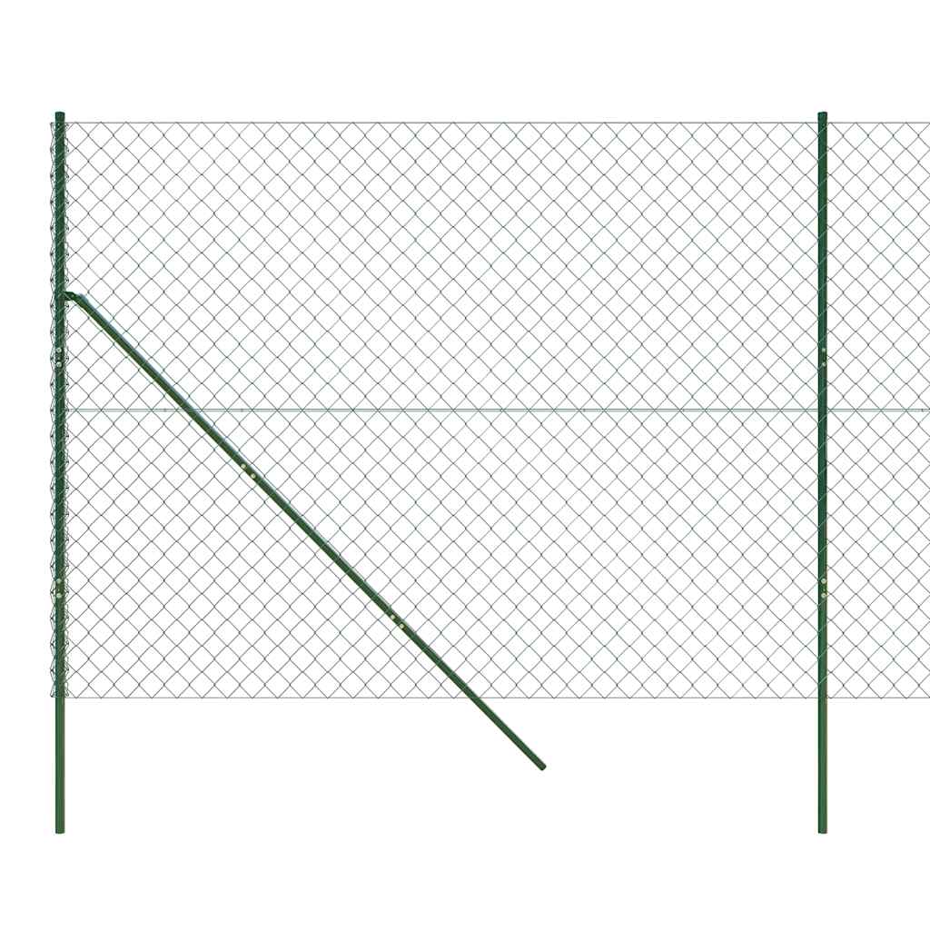 Chain Link Fence Green 1.6x10 m