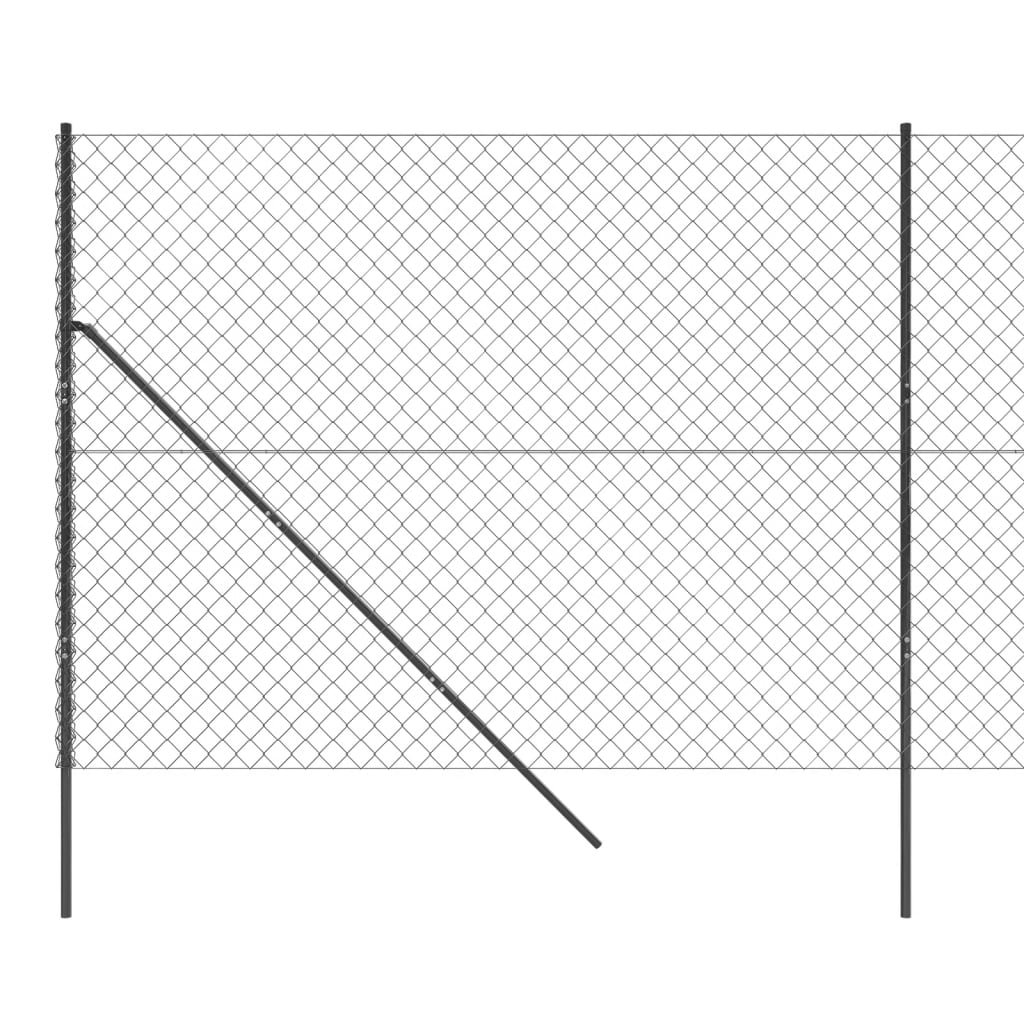 Chain Link Fence Anthracite 1.6x10 m