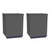 Planters 2 pcs Black 30x30x37 cm Polypropylene