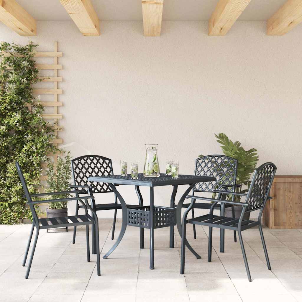 Garden Chair 4 pcs Anthracite 56 x 65 x 89 cm Steel