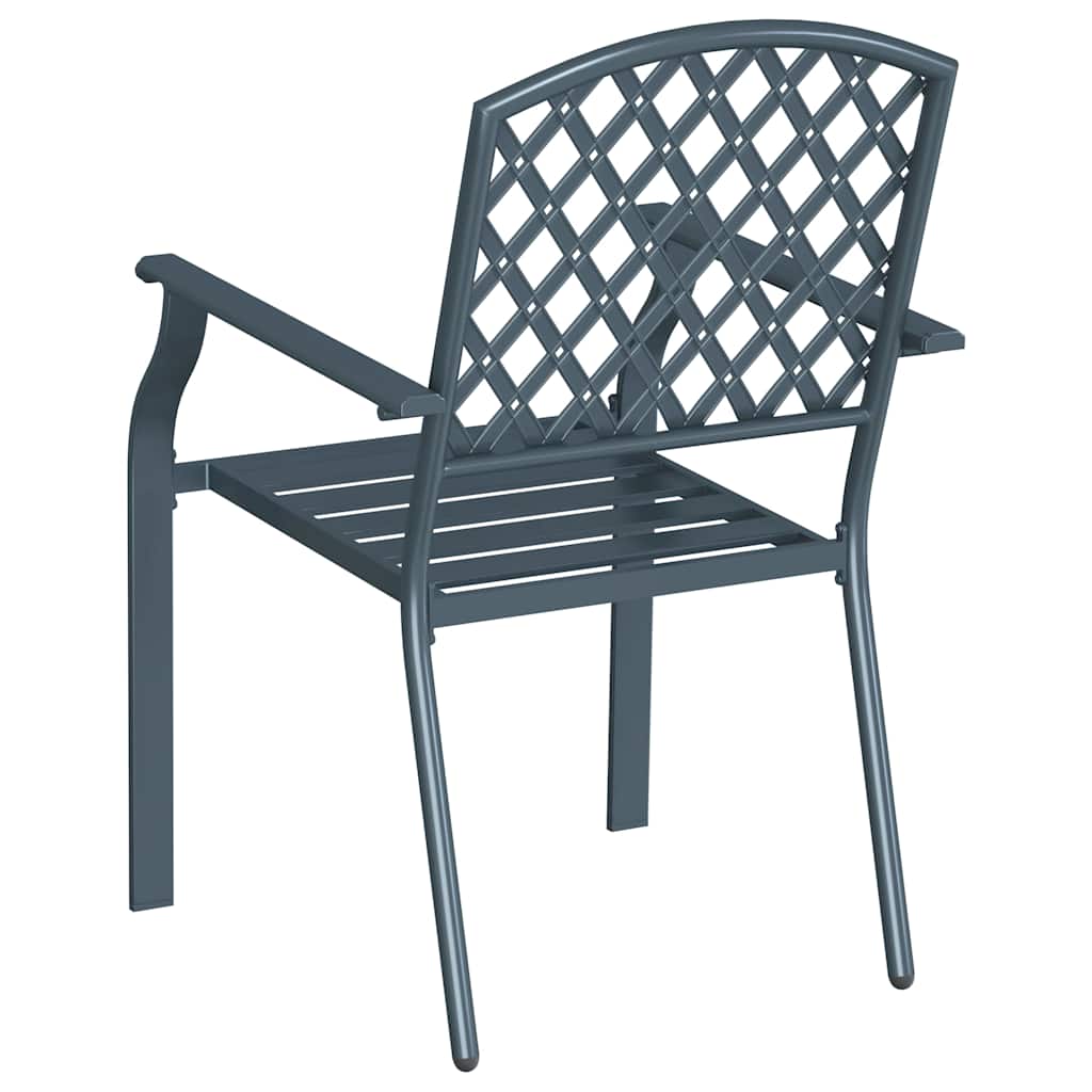 Garden Chair 4 pcs Anthracite 56 x 65 x 89 cm Steel