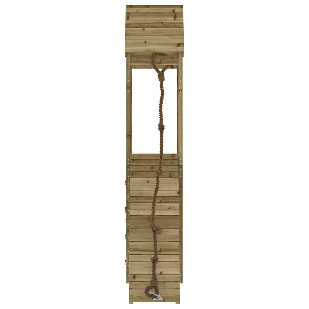 Playhouse with Climbing Wall Impregnated Wood Pine