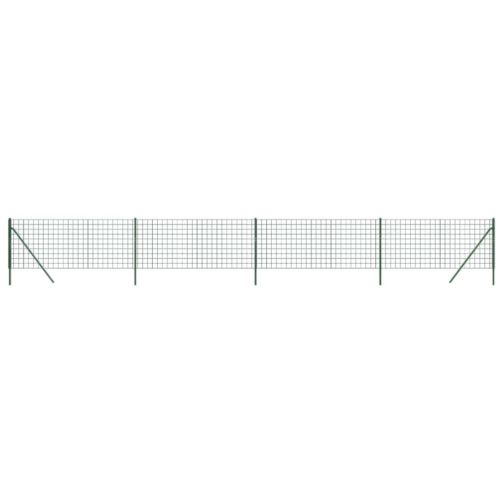 Wire Mesh Fence Green 1.1x10 m Galvanised Steel