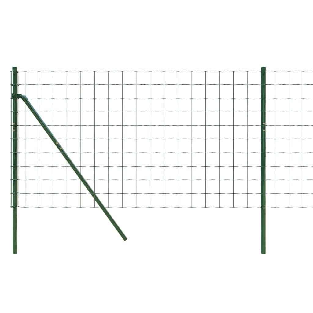 Wire Mesh Fence Green 1.1x10 m Galvanised Steel