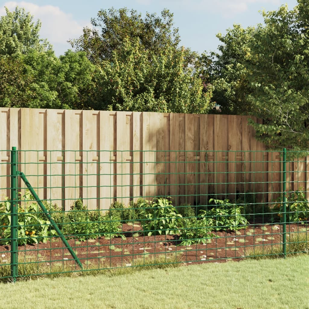 Wire Mesh Fence Green 1.1x25 m Galvanised Steel