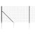Wire Mesh Fence with Spike Anchors Anthracite 0.8x25 m