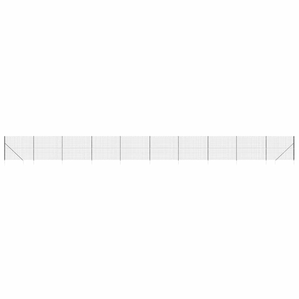 Wire Mesh Fence with Spike Anchors Anthracite 1.8x25 m