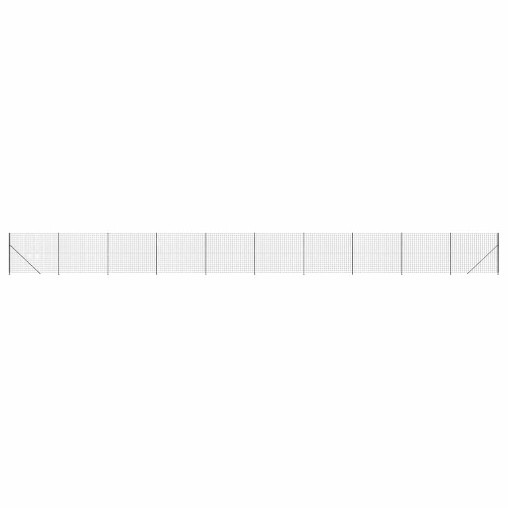 Wire Mesh Fence with Flange Anthracite 1.4x25 m