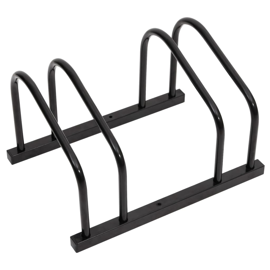 Bike Rack for 2 Bikes Black Steel