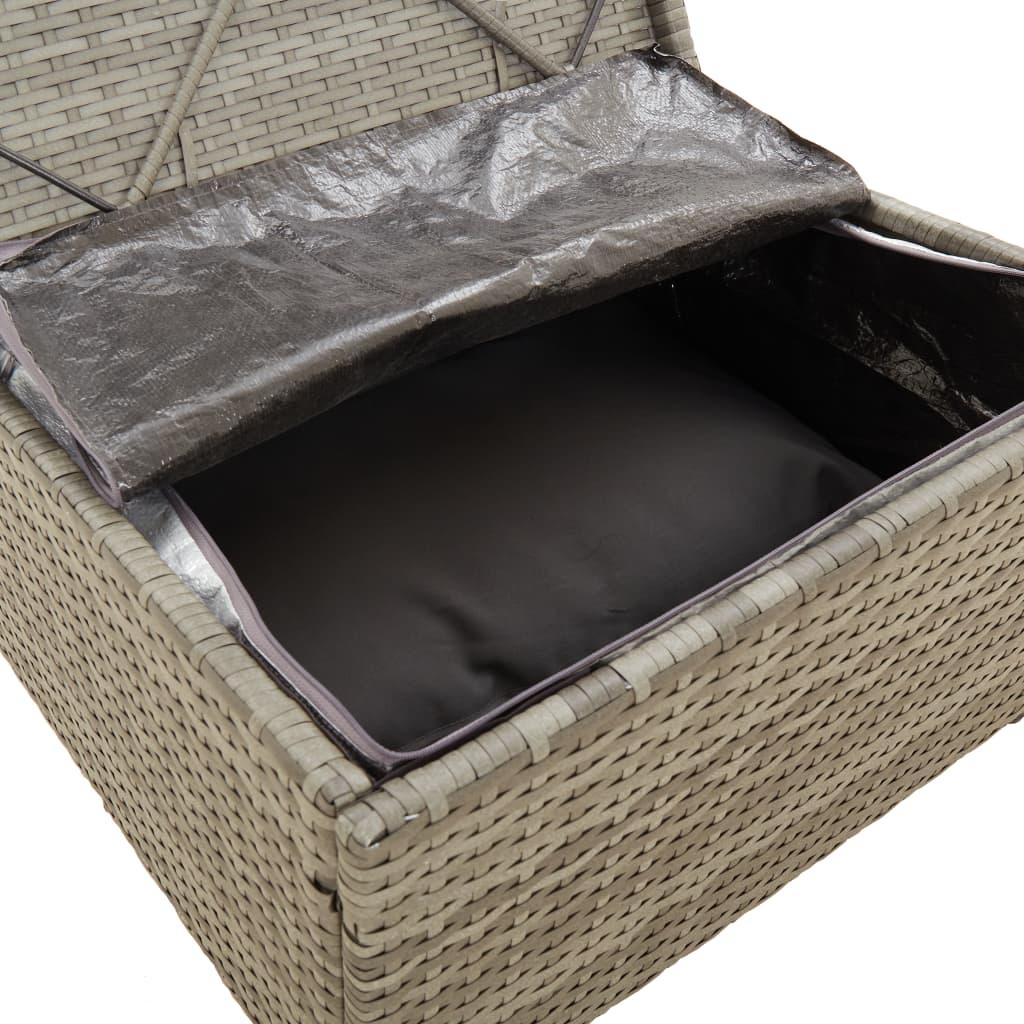 Garden Middle Sofas 4 pcs Grey 57x57x56 cm Poly Rattan
