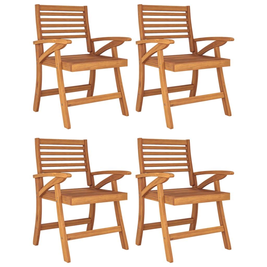 5 Piece Garden Dining Set Solid Wood Acacia