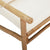 3 Piece Garden Lounge Set with Cream White Cushions Bamboo