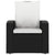 Garden Reclining Chair with Cushions Black Poly Rattan