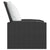 Garden Reclining Chair with Cushions Black Poly Rattan