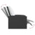 Garden Reclining Chair with Cushions Black Poly Rattan