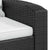 Garden Reclining Chair with Cushions Black Poly Rattan