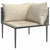 Garden Corner Sofa with Cushions Grey Poly Rattan