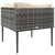 Garden Corner Sofa with Cushions Grey Poly Rattan