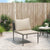 Garden Middle Sofa with Cushions Grey Poly Rattan