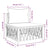 Garden Middle Sofa with Cushions White Woven Fabric