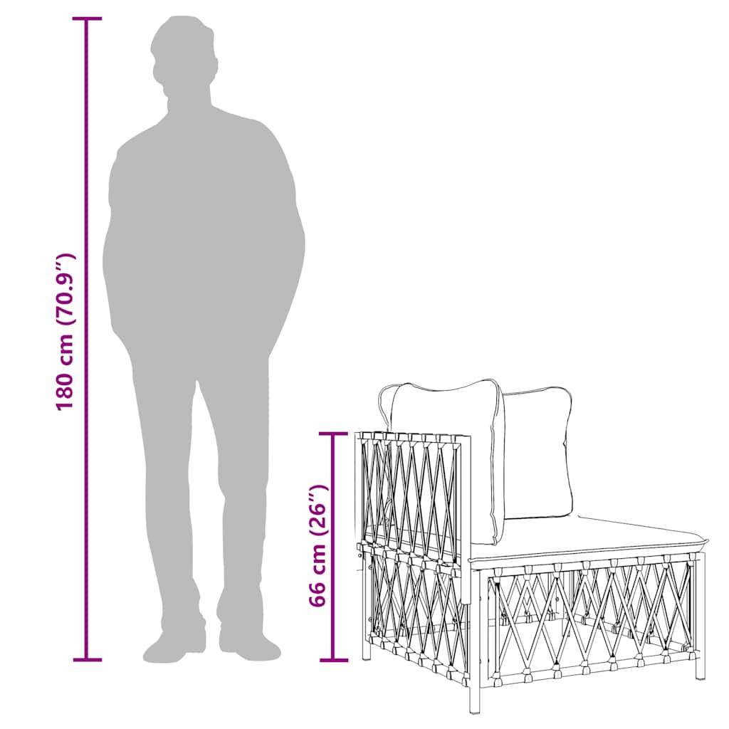 Garden Corner Sofa with Cushions Anthracite Woven Fabric