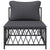 Garden Middle Sofa with Cushions Anthracite Woven Fabric