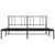 Metal Bed Frame without Mattress with Headboard Black 183x203 cm King